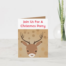 Rentierabbildungen auf braunem Hintergrund Einladung