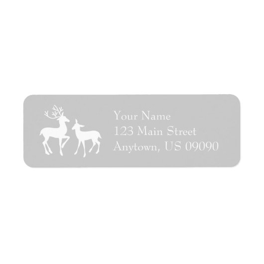 Rentieradressen-Labels (Silber) (Vorne)