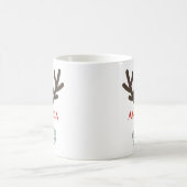Rentierbügel mit Maske - Frohe Weihnachten Kaffeetasse (Mittel)