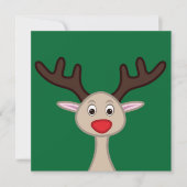 Rentierchartoon Einladung (Vorderseite)