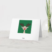 Rentierchartoon Feiertagskarte (Rückseite)