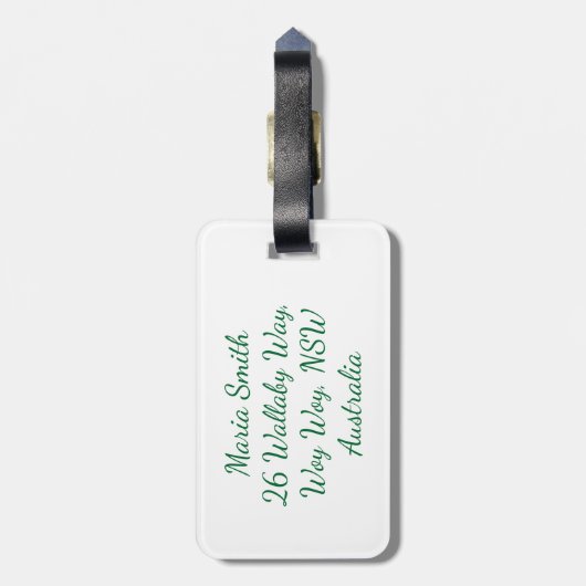 Rentierchartoon Gepäckanhänger (Rückseite vertikal)