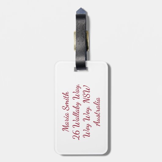 Rentierchartoon Gepäckanhänger (Rückseite vertikal)