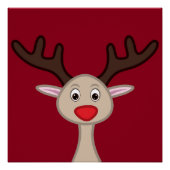 Rentierchartoon Poster (Vorderseite)