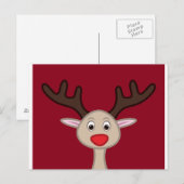 Rentierchartoon Postkarte (Vorne/Hinten)