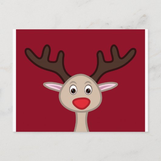 Rentierchartoon Postkarte (Vorderseite)