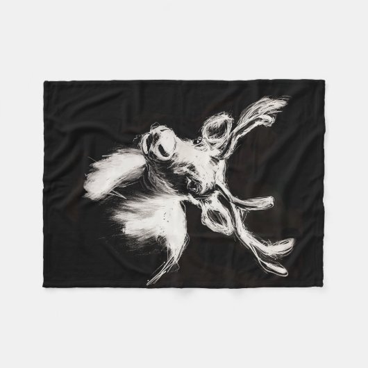 Rentierdecke Fleecedecke (Vorderseite (Horizontal))