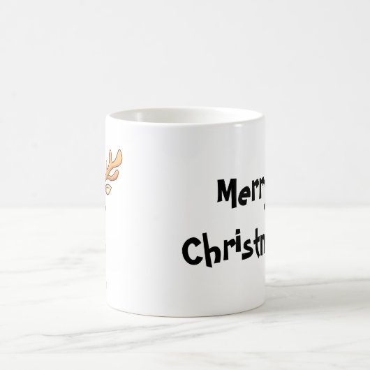 Rentiere aus niedlichem Cartoon personalisiert Wei Kaffeetasse (Mittel)