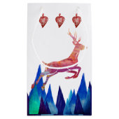 Rentiere, Berge, Freizeitspielzeug Kleine Geschenktüte (Rückseite)