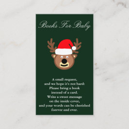 Rentiere Christmas Baby Shower Books for Baby Card Begleitkarte