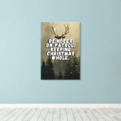 Rentiere Christmas Statement Leinwand Wall Art (Insitu (Holzboden))