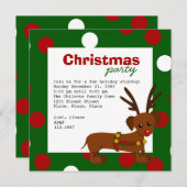 Rentiere der Dackel Einladung (Vorne/Hinten)