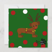 Rentiere der Dackel Einladung (Rückseite)