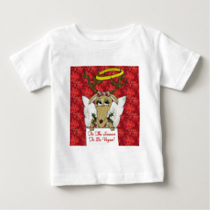 Rentiere Die Zeit Ist Da Vegan Zu Sein Geschenke B Baby T-shirt