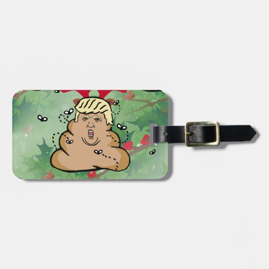 Rentiere-Donald-Trump gekackt Gepäckanhänger (Vorderseite horizontal)
