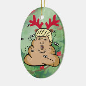 Rentiere-Donald-Trump gekackt Keramikornament (Links)