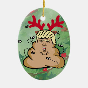 Rentiere-Donald-Trump gekackt Keramikornament