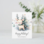 Rentiere Feiertagspostkarte (Stehend Vorderseite)