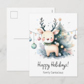 Rentiere Feiertagspostkarte (Vorne/Hinten)