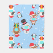 Rentiere Fleecedecke (Vorderseite)