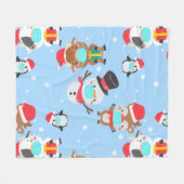 Rentiere Fleecedecke (Vorderseite (Horizontal))