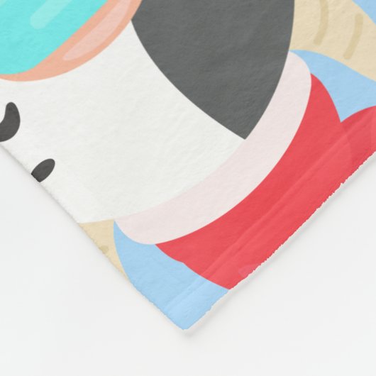 Rentiere Fleecedecke (Ecke)