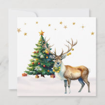 Rentiere Goldkugeln Frohe Weihnachten