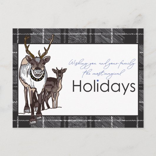 Rentiere Hirsch Weihnachten Urlaub Magisch (Vorderseite)