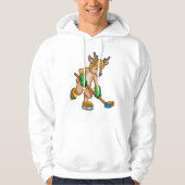 Rentiere im Eishockey mit Hockeystick Hoodie (Vorderseite)