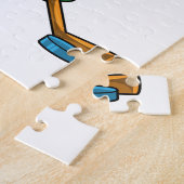 Rentiere im Eishockey mit Hockeystick Puzzle (Seite)