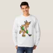Rentiere im Eishockey mit Hockeystick T-Shirt (Vorne ganz)