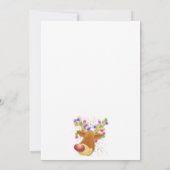 Rentiere im Licht der Weihnachtskarte Dankeskarte (Rückseite)