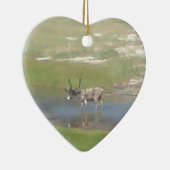 Rentiere im Sommer Keramikornament (Rechts)