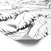 Rentiere in Snowy Woods Coloring Poster (Ecke)