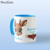 Rentiere Liebe, Blumenwild, Fawn Doe Poinsettia 🦌 Tasse