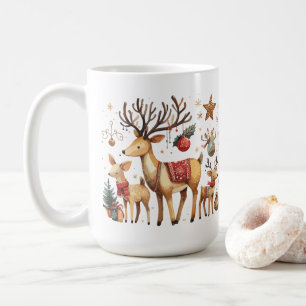 Rentiere mit Weihnachtsstimmung Kaffeetasse