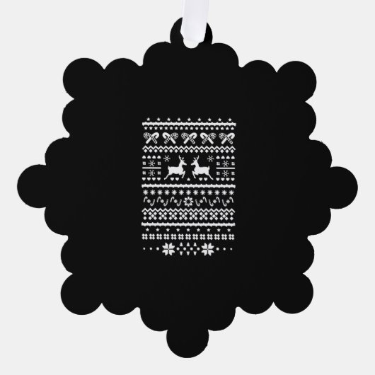 Rentiere Ornament Karte (Vorderseite)