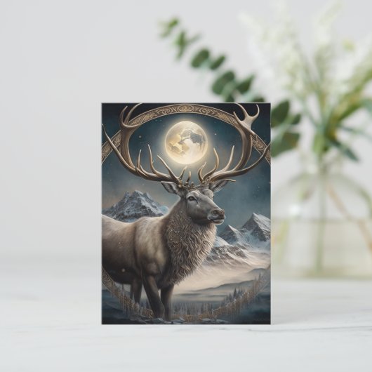 Rentiere Postkarte (Stehend Vorderseite)