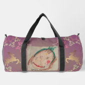 Rentiere, Schneeflocken +Foto Duffle Bag (Rückseite)