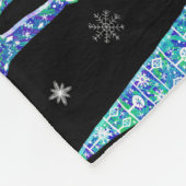Rentiere, Schneeflocken, Weihnachtsmuster Fleecedecke (Ecke)
