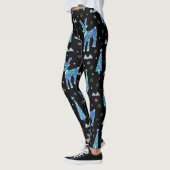 Rentiere, Schneeflocken, Weihnachtsmuster Leggings (Links)