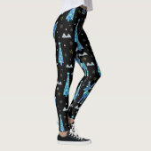 Rentiere, Schneeflocken, Weihnachtsmuster Leggings (Rechts)