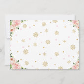 Rentiere Schneeflocken Winter Geburtstag Foto Einladung (Rückseite)