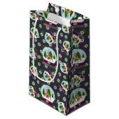 Rentiere & Schneekugeln Kleine Geschenktüte (Vorderseite Schrägansicht)