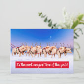 Rentiere Schweine Einladung (Stehend Vorderseite)