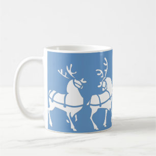 Rentiere Tasse Coffee Cup Festival Blue Christmas 