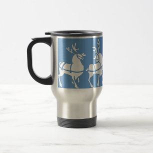 Rentiere Tasse Coffee Cup Festival Blue Christmas
