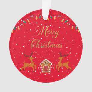 Rentiere und Bonbons - Weihnachten Ornament