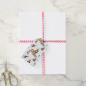 Rentiere und Kätzchen Geschenkanhänger (Mit Garn)