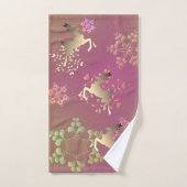 Rentiere und Schneeflocken Badhandtuch Set (Handtuch)